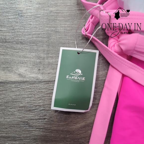 Eomenie Cross Front Cut Out One Piece Swimsuit Size M - Picture 4 of 7